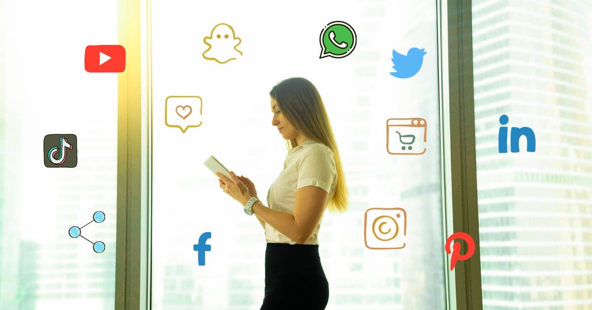 businesswomn exploring top social media platforms