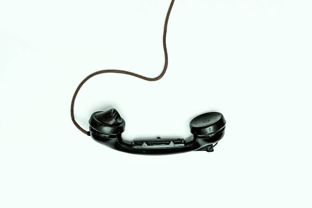 telephone handset with cord